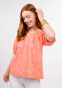 Tucked Neck Swing Top
